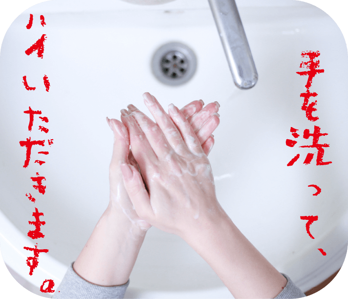 手を洗って、ハイいただきます。