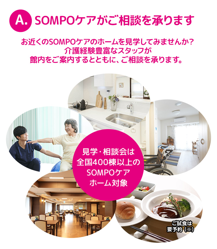 A.SOMPOケアがご相談承ります